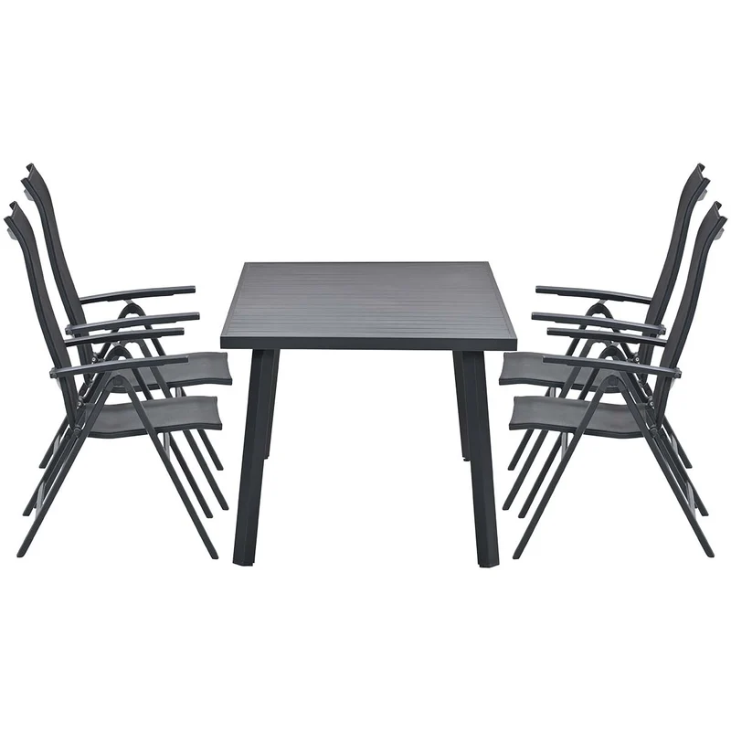 Garden Impressions Osaka verstelbare stoelen 4 stuks + Terni tafel