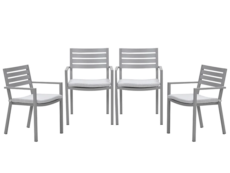 Garden Impressions Oklahoma tuinstoelen set van 4 taupe