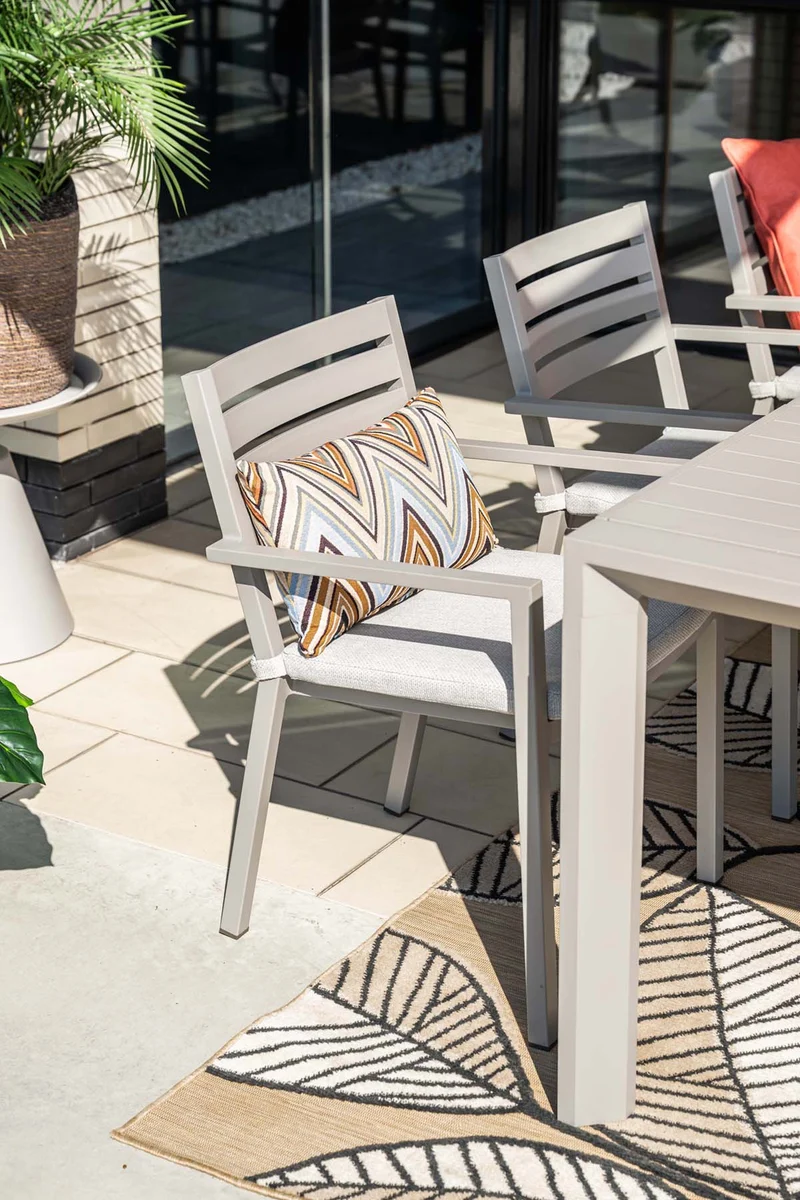 Garden Impressions Oklahoma tuinstoelen set van 4 taupe