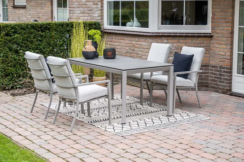 Garden Impressions Sergio tuinstoelen set van 4 taupe
