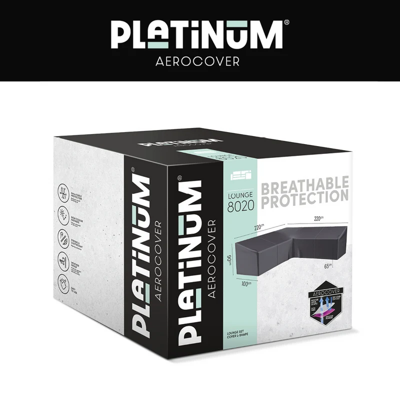 Platinum AeroCover Loungesethoes hoekset 220x220x100xH65/90