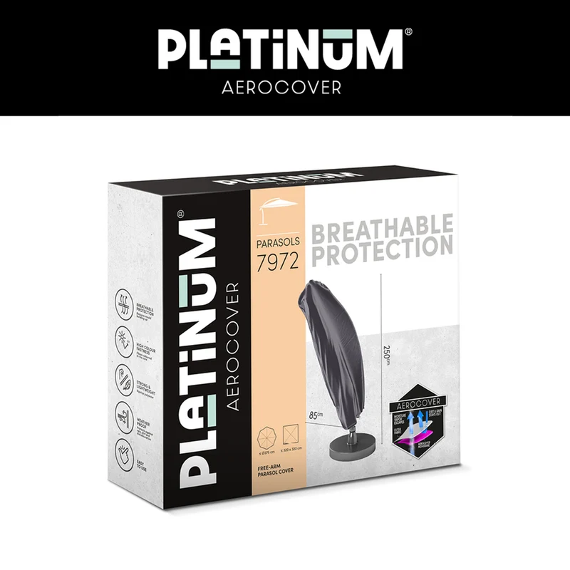 Platinum AeroCover Zweefparasolhoes H250x85