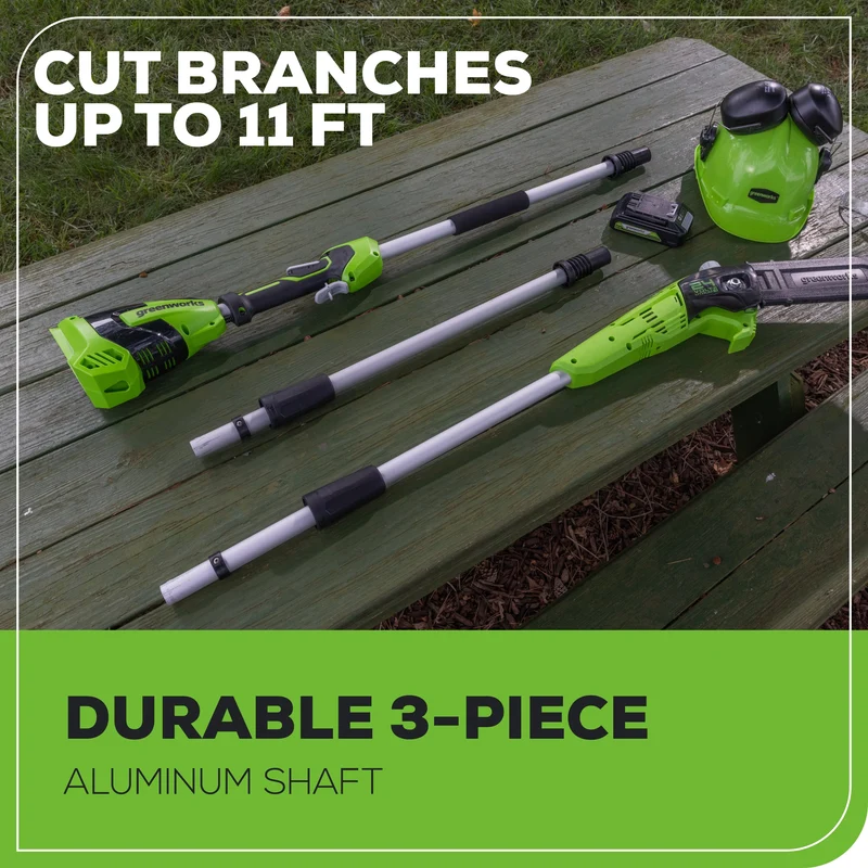 24V 8" Cordless Battery Pole Saw w/ 2.0 Ah Battery & Charger