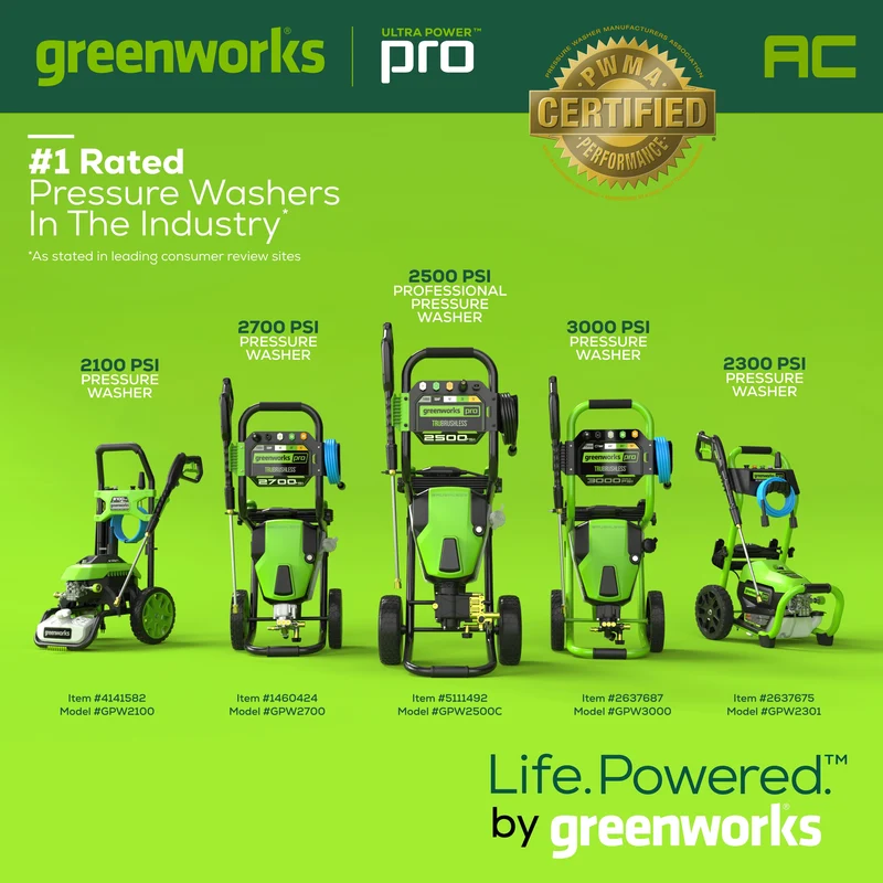 2300 PSI 1.2 GPM Cold Water Electric Pressure Washer