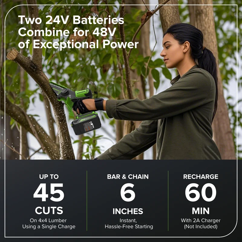 24V 6" Gen 2 Cordless Battery Brushless Pruner Saw (Tool Only)