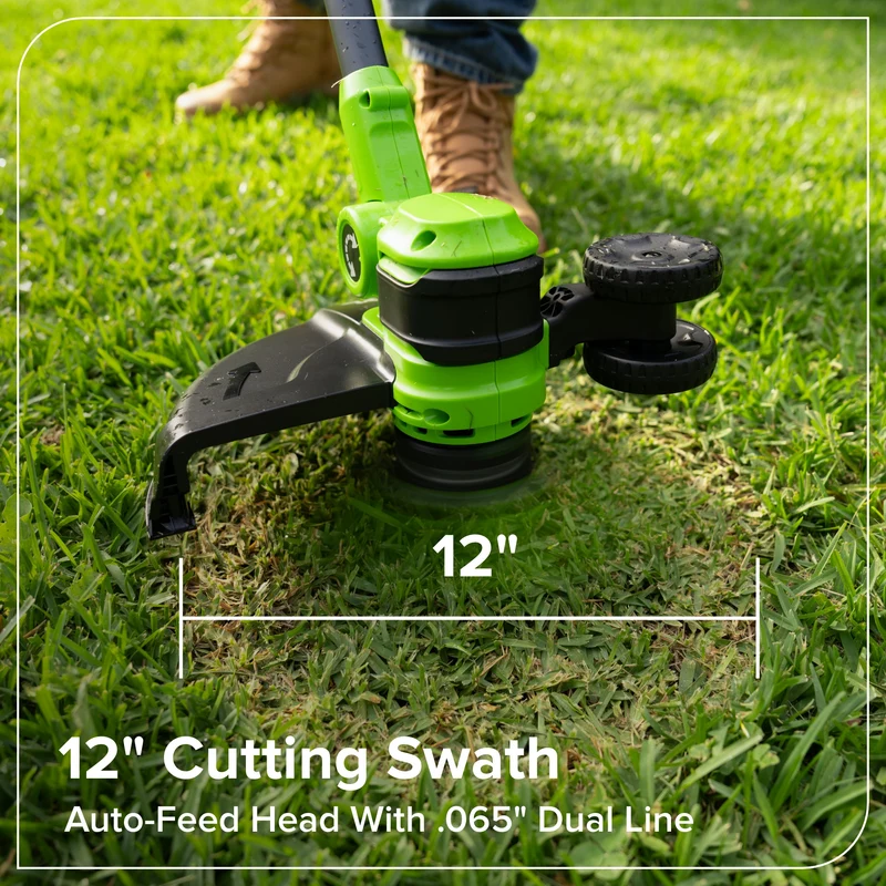 24V 12" Cordless Battery Brushless String Trimmer/Edger (Tool Only)
