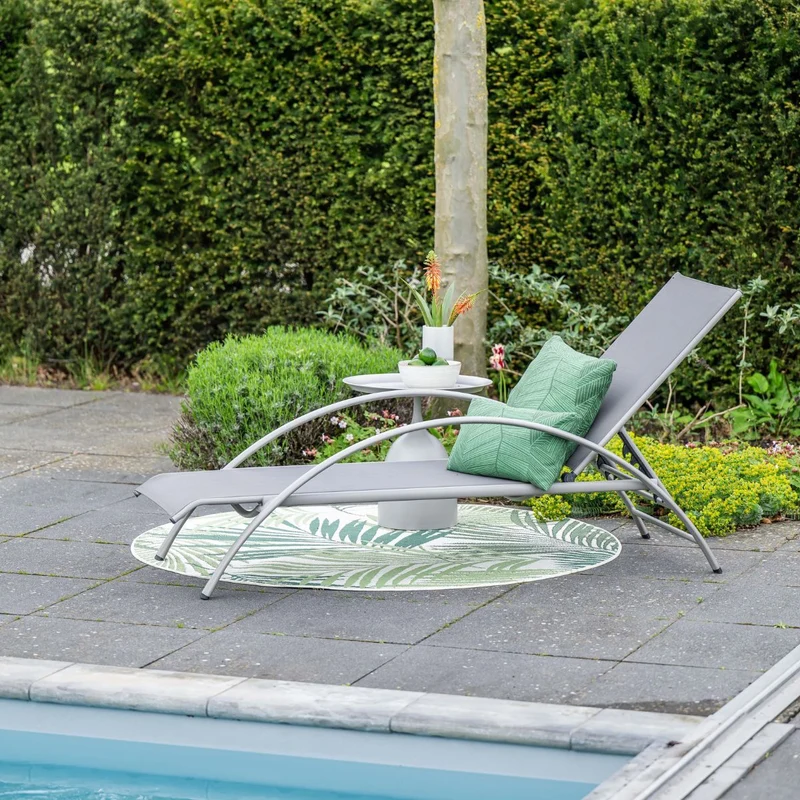 Garden Impressions Limone aluminium ligbed - taupe - taupe textileen