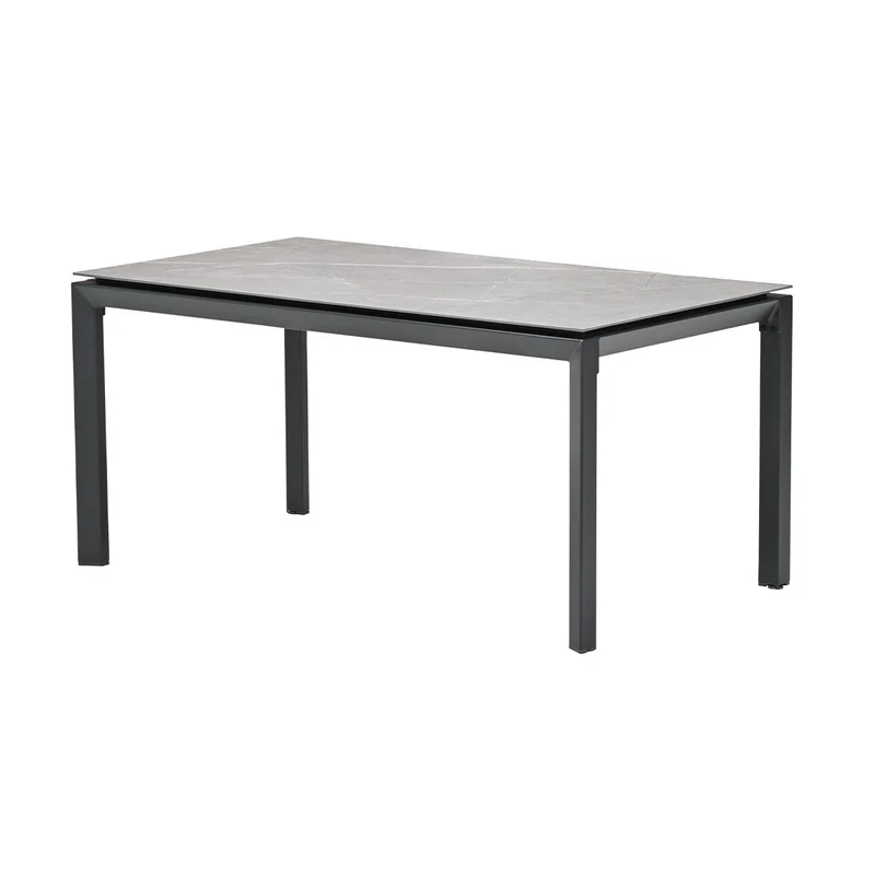 Garden Impressions Domingo dining tuintafel - 160x90cm - grijs aluminium