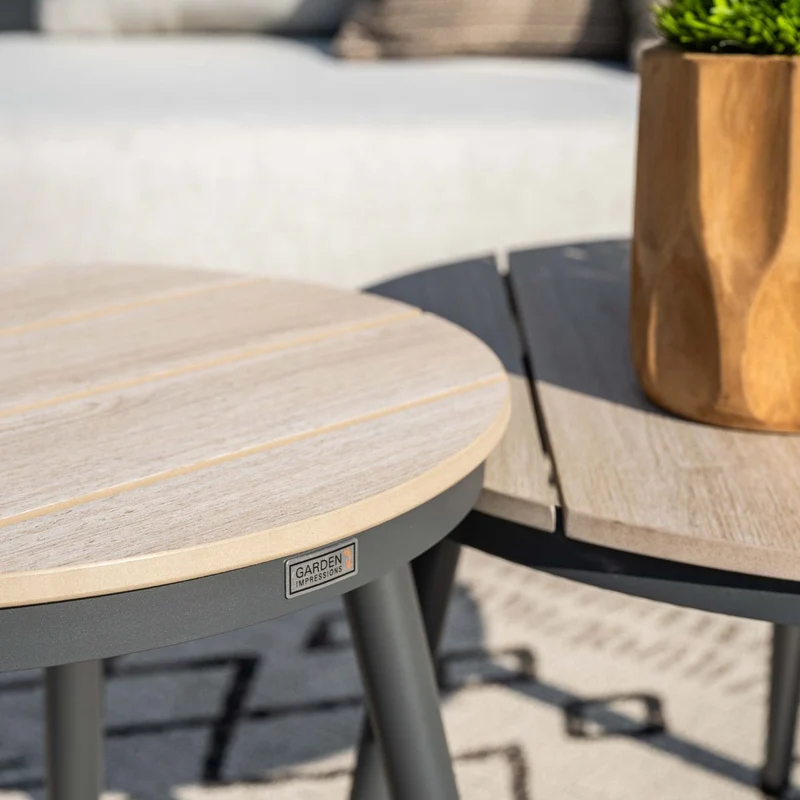 Garden Impressions Margriet loungetafel rond- Ø70xH45 cm - carbon black