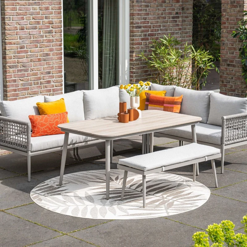 Garden Impressions Margriet lounge-dining tuintafel - 160x90 cm - taupe