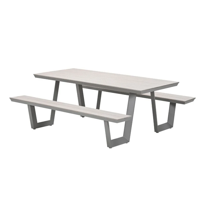 Garden Impressions Bell aluminium picknick set - 200x178 cm - taupe
