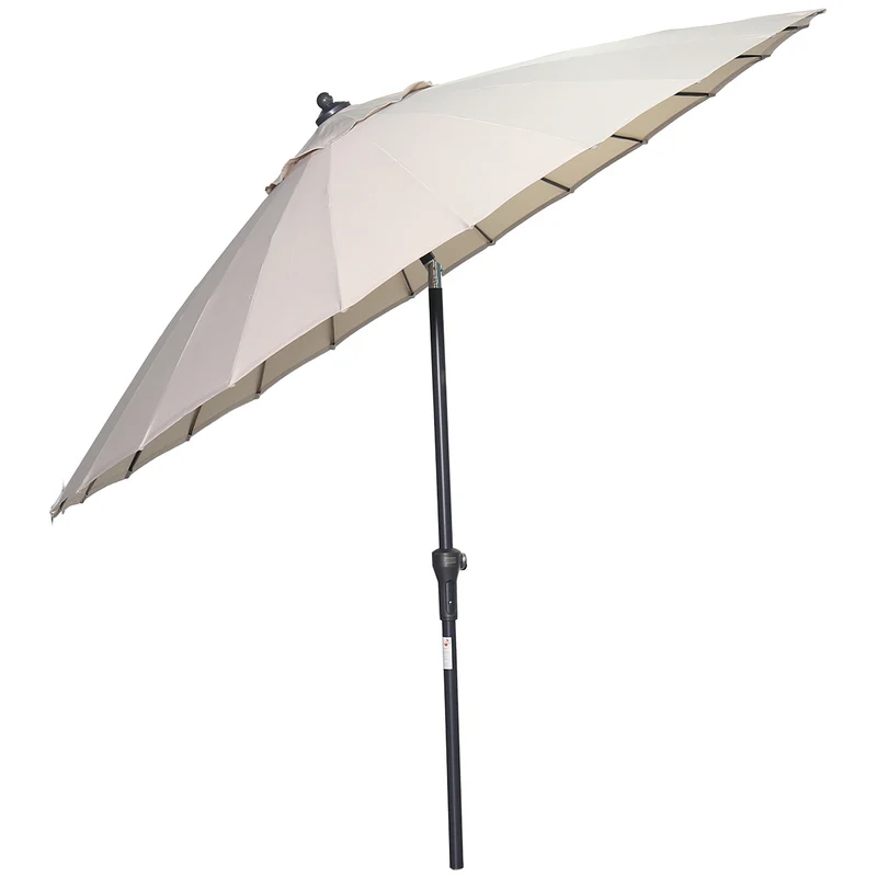 Garden Impressions Manilla parasol - Ø250 cm - carbon black - ecru