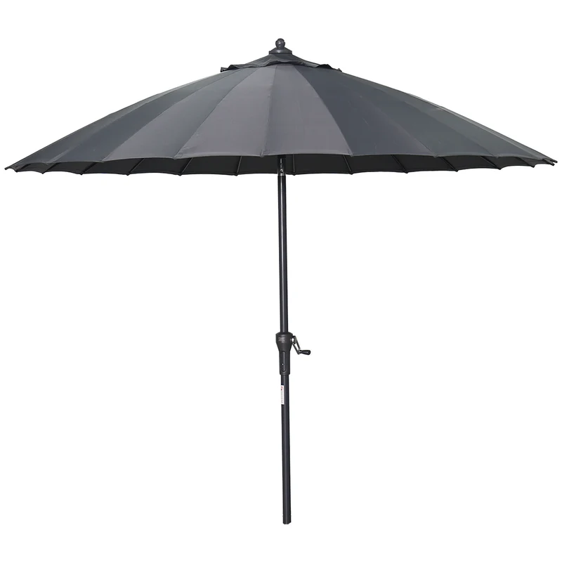 Garden Impressions Manilla parasol - Ø250 cm - carbon black - donker grijs