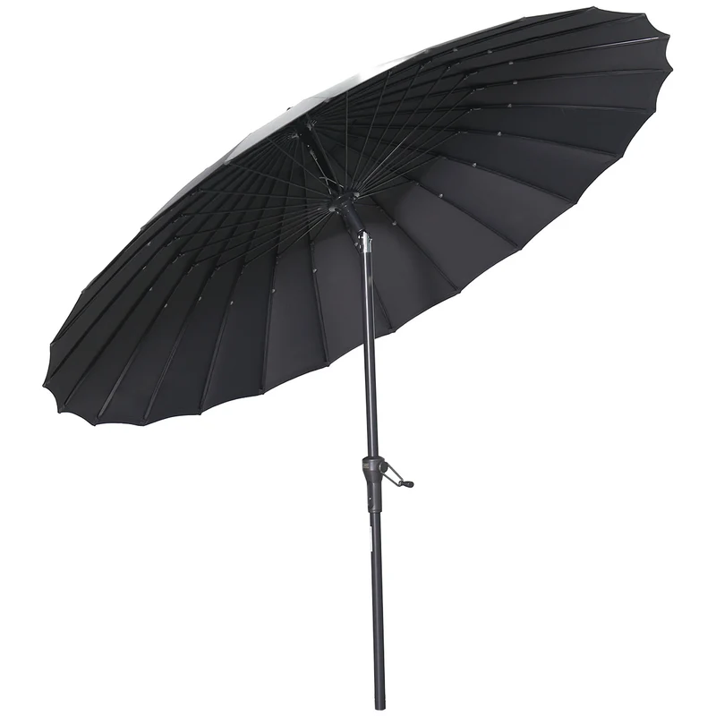 Garden Impressions Manilla parasol - Ø250 cm - carbon black - donker grijs