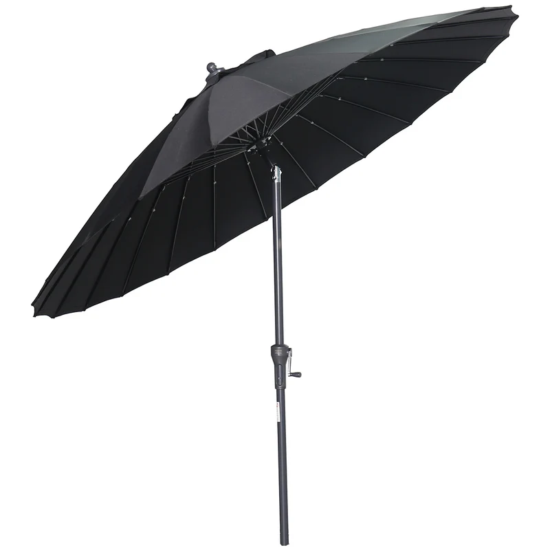 Garden Impressions Manilla parasol - Ø250 cm - carbon black - zwart