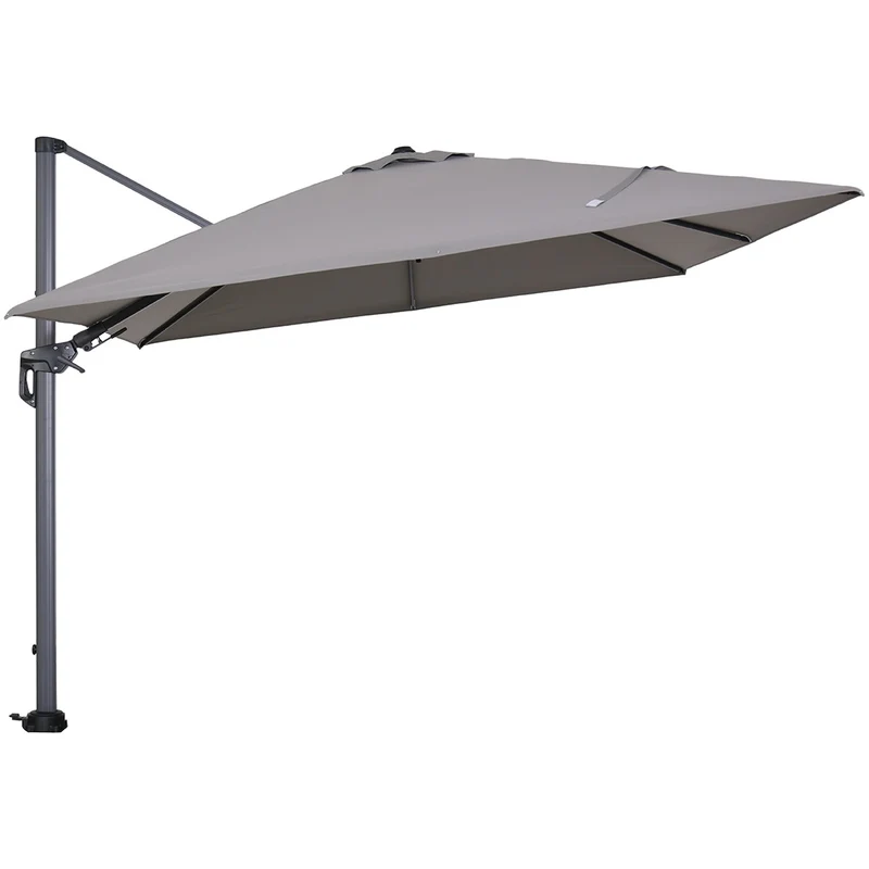 Garden Impressions Hawaii parasol - 300x300 cm - carbon black - licht grijs