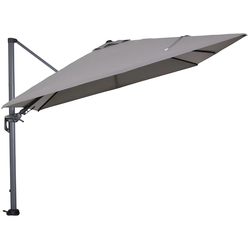 Garden Impressions Hawaii parasol - 300x300 cm - carbon black - licht grijs