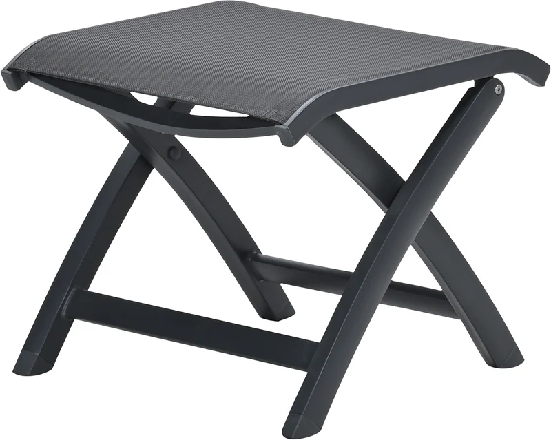 Garden Impressions Osaka – Aluminium tuin voetenbank – carbon black – mid grijs