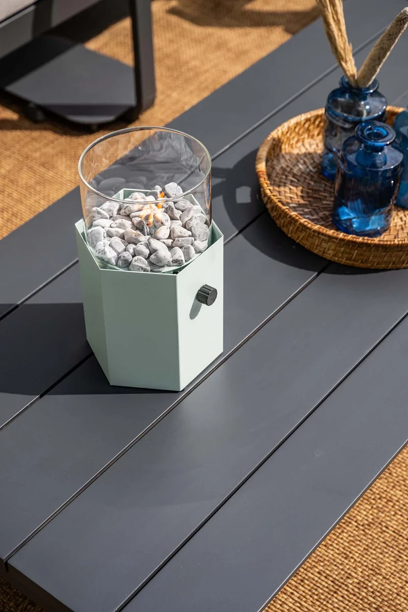 Levanto 5-persoons loungeset - aluminium - teaklook accent - Garden Impressions