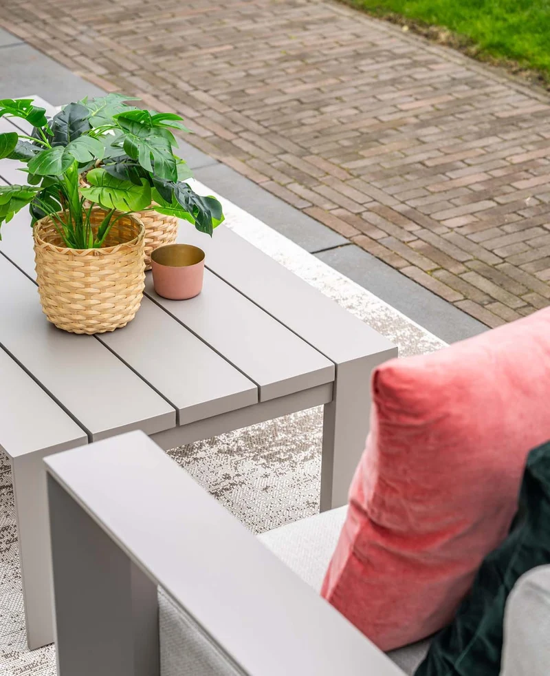 5-persoons stoel-bank loungeset - Levanto - taupe - Garden Impressions