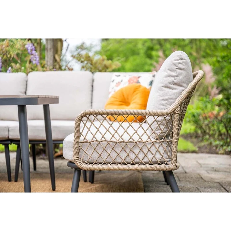Wicker lounge-diningset Allasio - 9 persoons - Garden Impressions