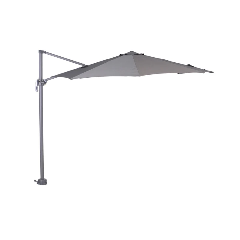 Garden Impressions Hawaii S zweefparasol rond 300 cm donkergrijs met granieten voet 60 kg en hoes – complete set
