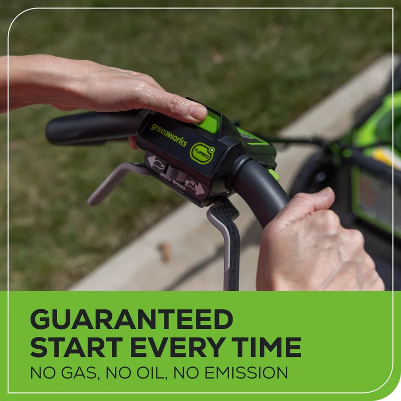 48V (24V x 2) 21" Cordless Battery Self-Propelled Mower 5PC Combo Kit: (2) 5.0Ah Batteries and Chargers