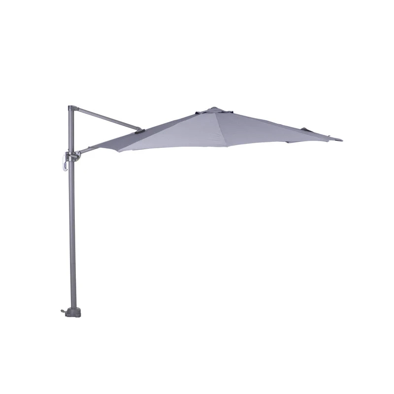 Garden Impressions Hawaii S zweefparasol rond 300 cm lichtgrijs met granieten voet 60 kg en hoes – complete set