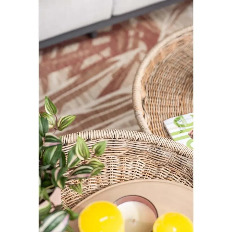 Set van twee bijzettafels Benidorm - wicker met aluminium - voor binnen en buiten