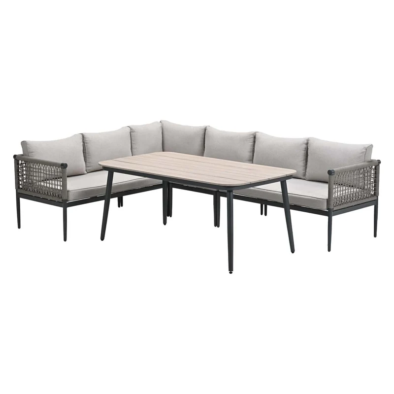Hoekbank - lounge-diningset Teramon - taupe - Garden Impressions