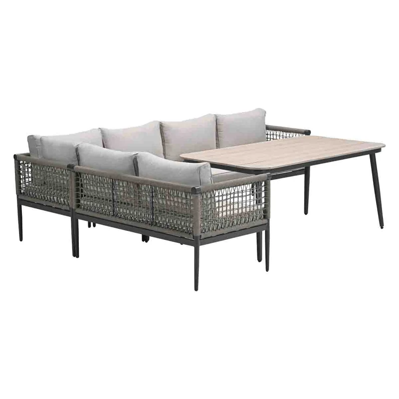 Hoekbank - lounge-diningset Teramon - taupe - Garden Impressions