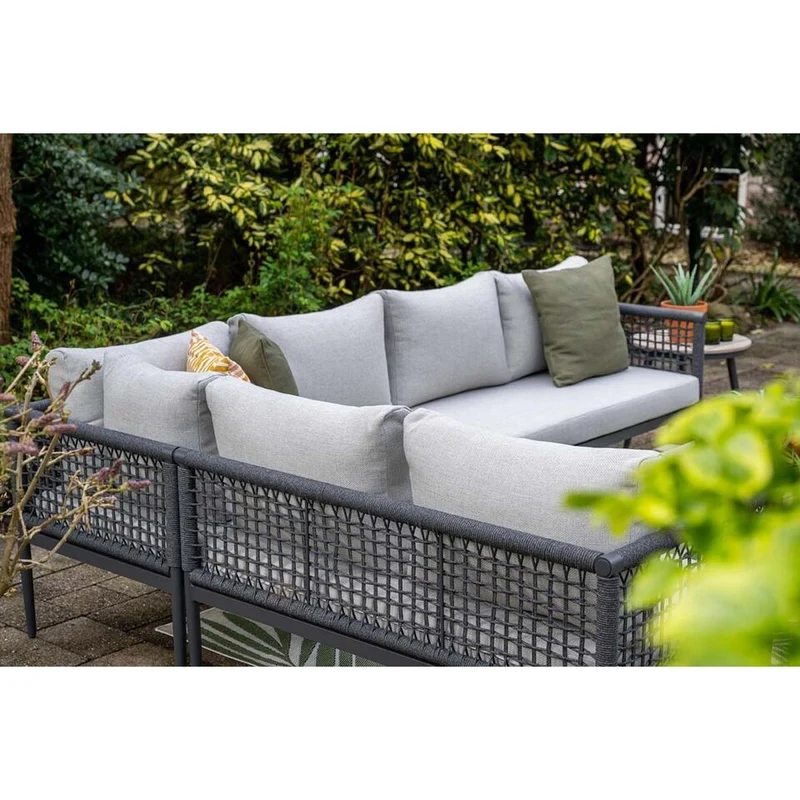 Garden Impressions lounge hoekbank Teramon - donkergrijs