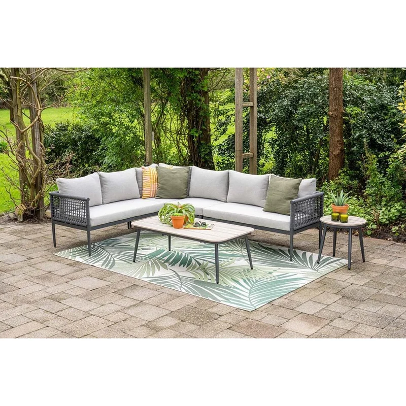 Garden Impressions lounge hoekbank Teramon - donkergrijs