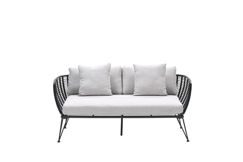 Melissa divanbed - carbon black - rope lava black - valley sand