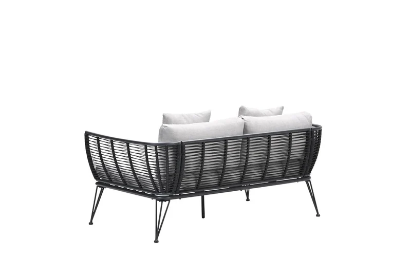 Melissa divanbed - carbon black - rope lava black - valley sand