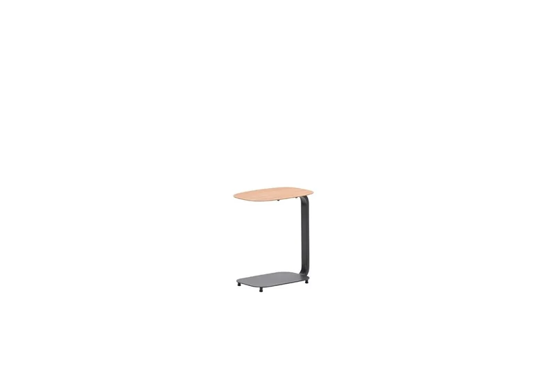 Lucca laptop tafel - 45x30xH51cm - carbon black - light teaklook