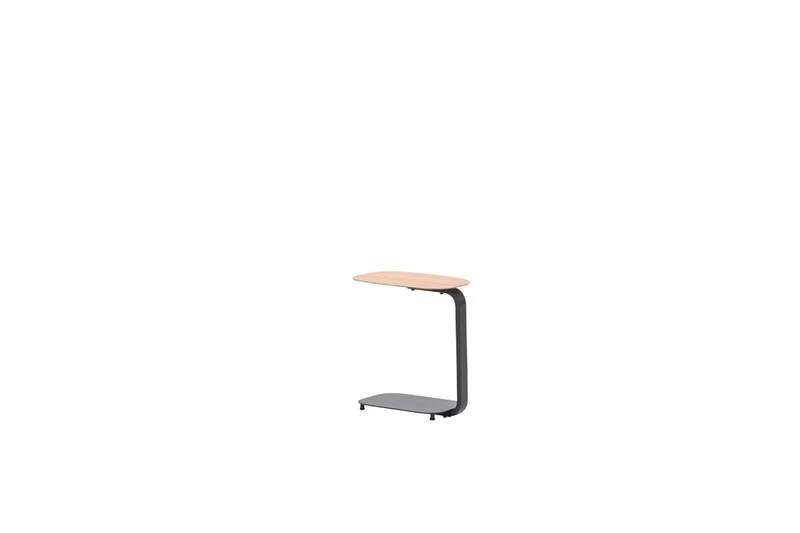 Lucca laptop tafel - 45x30xH51cm - carbon black - teaklook