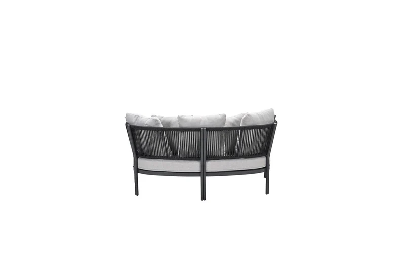 San Remo divanbed - carbon black - rope lava zwart - valley sand