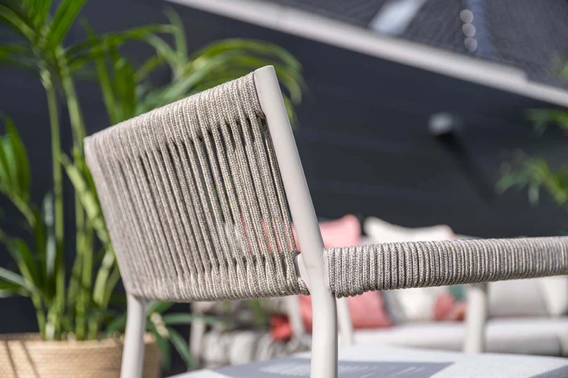 Barcelona dining fauteuil - taupe - rope grey sand - valley sand