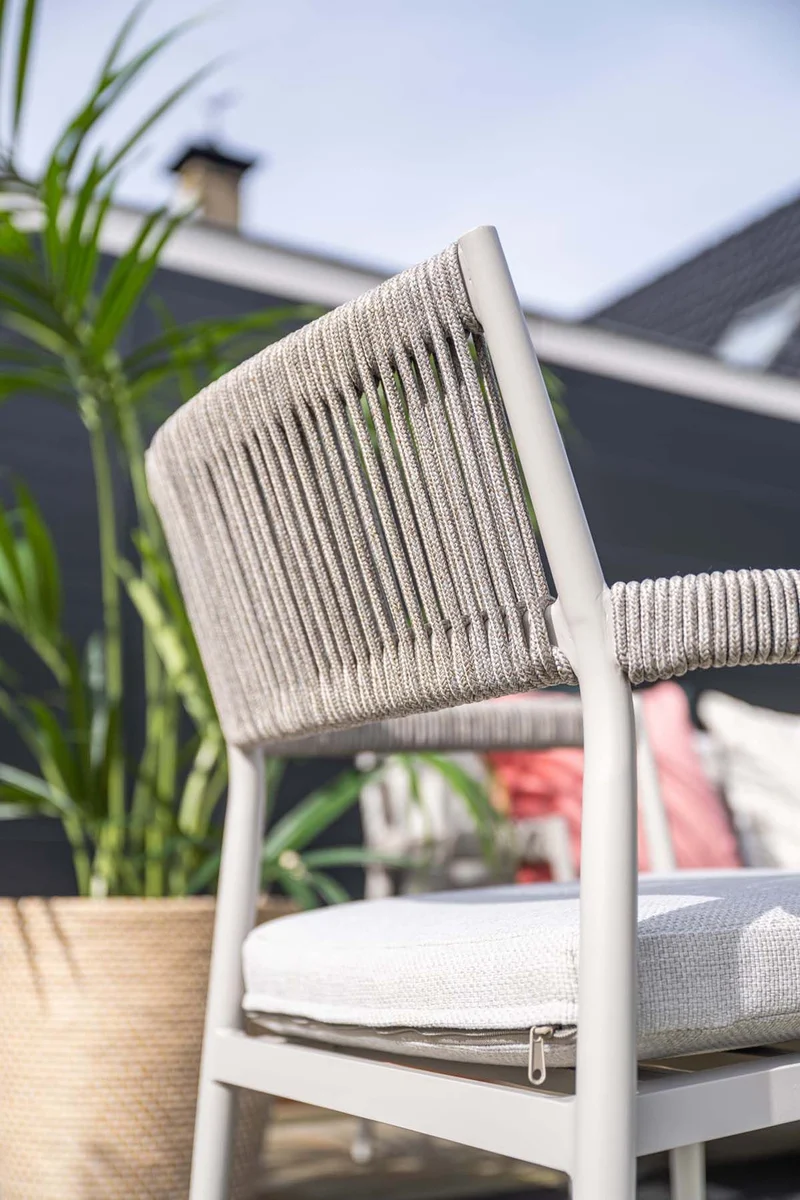 Barcelona dining fauteuil - taupe - rope grey sand - valley sand