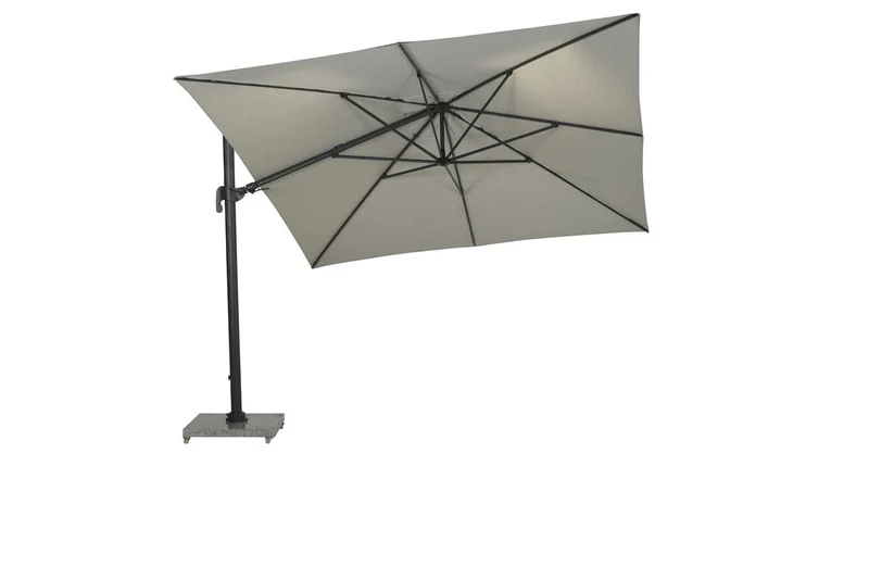 Hawaii Big Pole II parasol - 350x350 cm - carbon black - royal zand