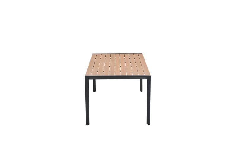 Felini tafel - 220x93 cm - carbon black - light teaklook