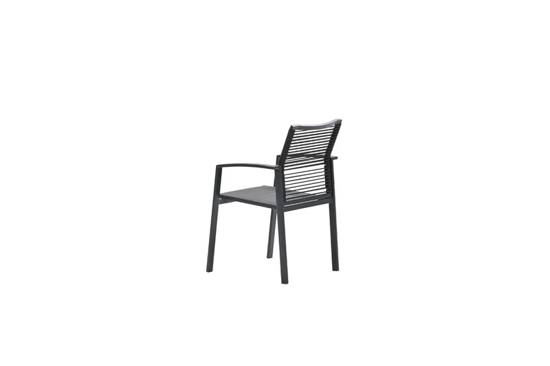 Cosmo dining fauteuil - rope donkergrijs - gevuld textileen