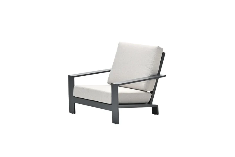 Lincoln lounge fauteuil - carbon black - desert sand