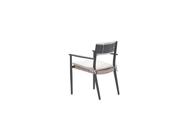 Parijs dining fauteuil - carbon black - natural - sand