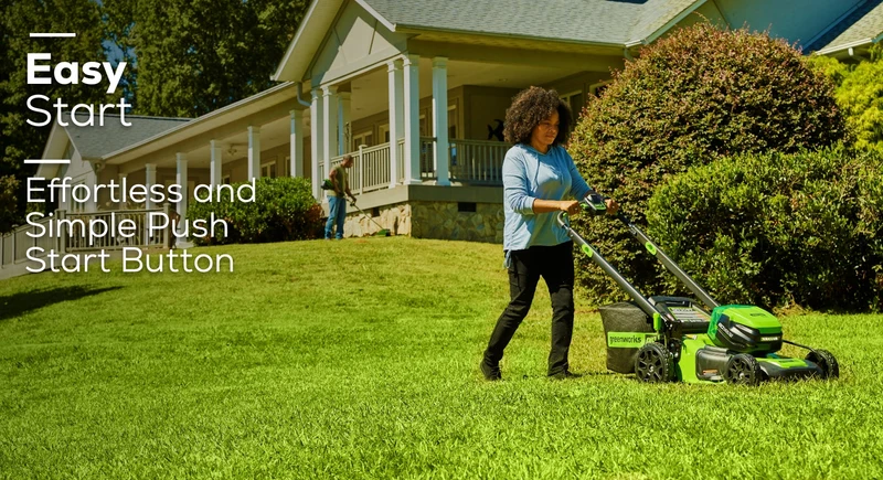 RENEWED 80V 21" Cordless Battery 4-in-1 Self-Propelled Lawn Mower: (1) 4.0 Ah, (1) 2.0 Ah Battery and Rapid Charger, LM2118S