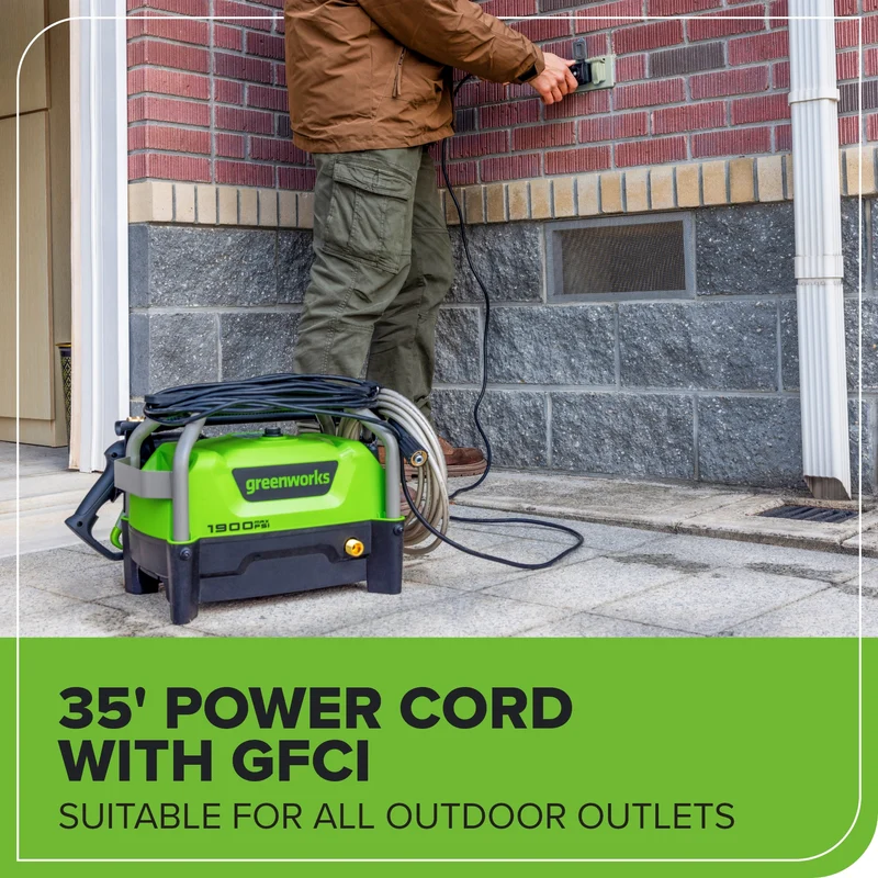 1900 PSI 1.2 GPM Portable Hand Carry Cold Water Electric Pressure Washer