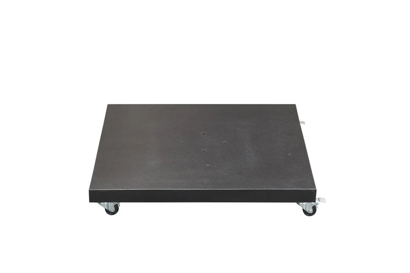 Special Hawaii granieten parasolvoet - 90 kg - zwart gepolijst - verrijdbaar