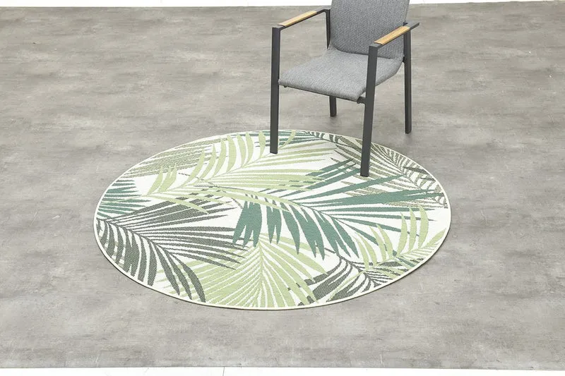 Naturalis karpet - Ø160 cm - palm leaf green