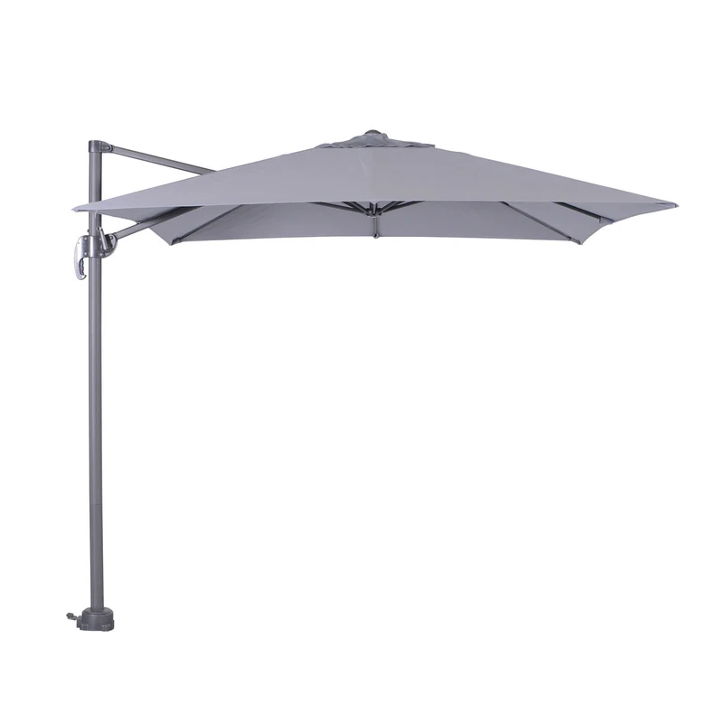 Hawaii parasol S - 250x250 cm - carbon black - licht grijs